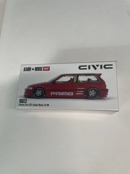 Mini GT x Kaido House 1/64 Honda Civic (EF) Kaido Works V2 Red