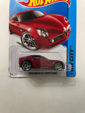 Hot Wheels 1/64 Alfa Romeo 8C Competizione Red - Damaged Card