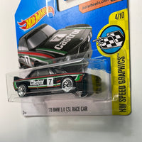 Hot Wheels 1/64 ‘73 BMW 3.0 CSL Race Car Castrol #7 Short Card Black