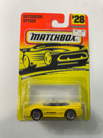 Matchbox 1/64 SuperFast Mitsubishi Spyder Yellow - Damaged Box