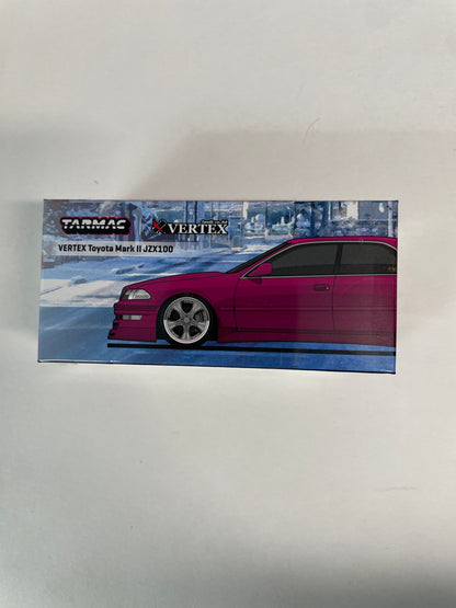 Tarmac Works 1/64 Vertex Toyota Mark II JZX100 Red Metallic Global64 - T64G-024-RE
