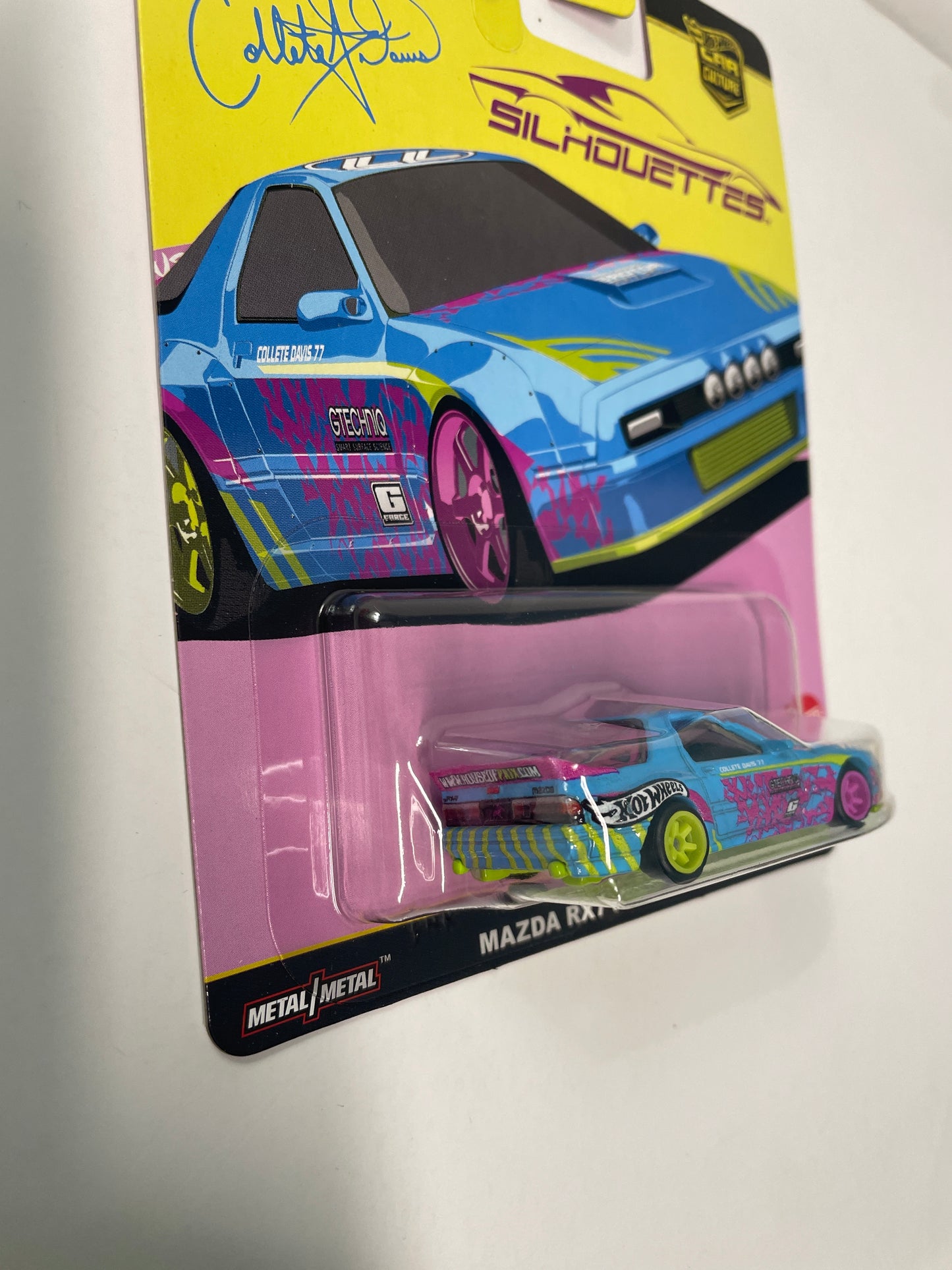 Hot Wheels 1/64 Car Culture Silhouettes Mazda RX7 FC Pandem Blue