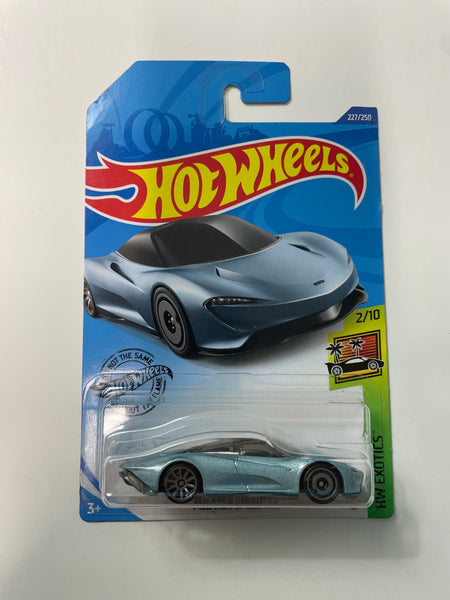 Hot Wheels 1/64 McLaren Speedtail Blue - Damaged Card