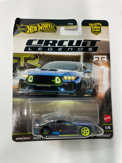 Hot Wheels 1/64 Car Culture Circuit Legends 2024 Ford Mustang RTR Spec 5-FD Blue - Damaged Box