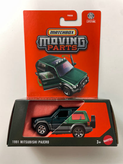 Matchbox 1/64 Moving Parts 1991 Mitsubishi Pajero Green - JHV58