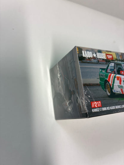 Mini GT x Kaido House 1/64 BMW M3 KAIDO WORKS LARRY CHEN V1 White & Green - KHMG217 - Damaged Box