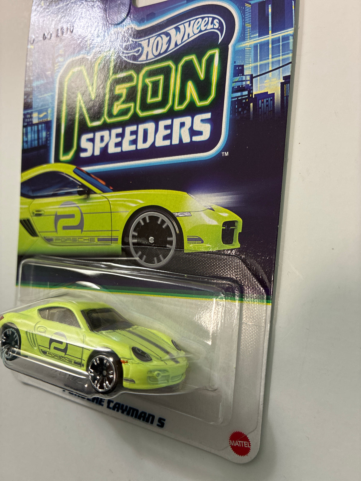 Hot Wheels 1/64 Neon Speeders Porsche Cayman S Green - JKY07