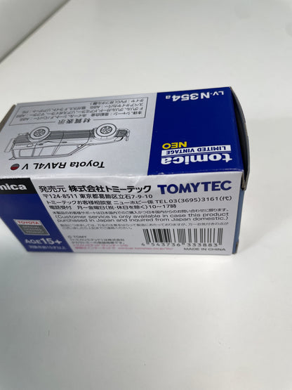 Tomica Limited Vintage Neo 1/64 LV-N354a Toyota RAV4L V 1995 Red & Grey - Damaged Box
