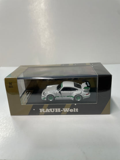 Star Model 1/64 Porsche RWB 964 White w/ Green Rims