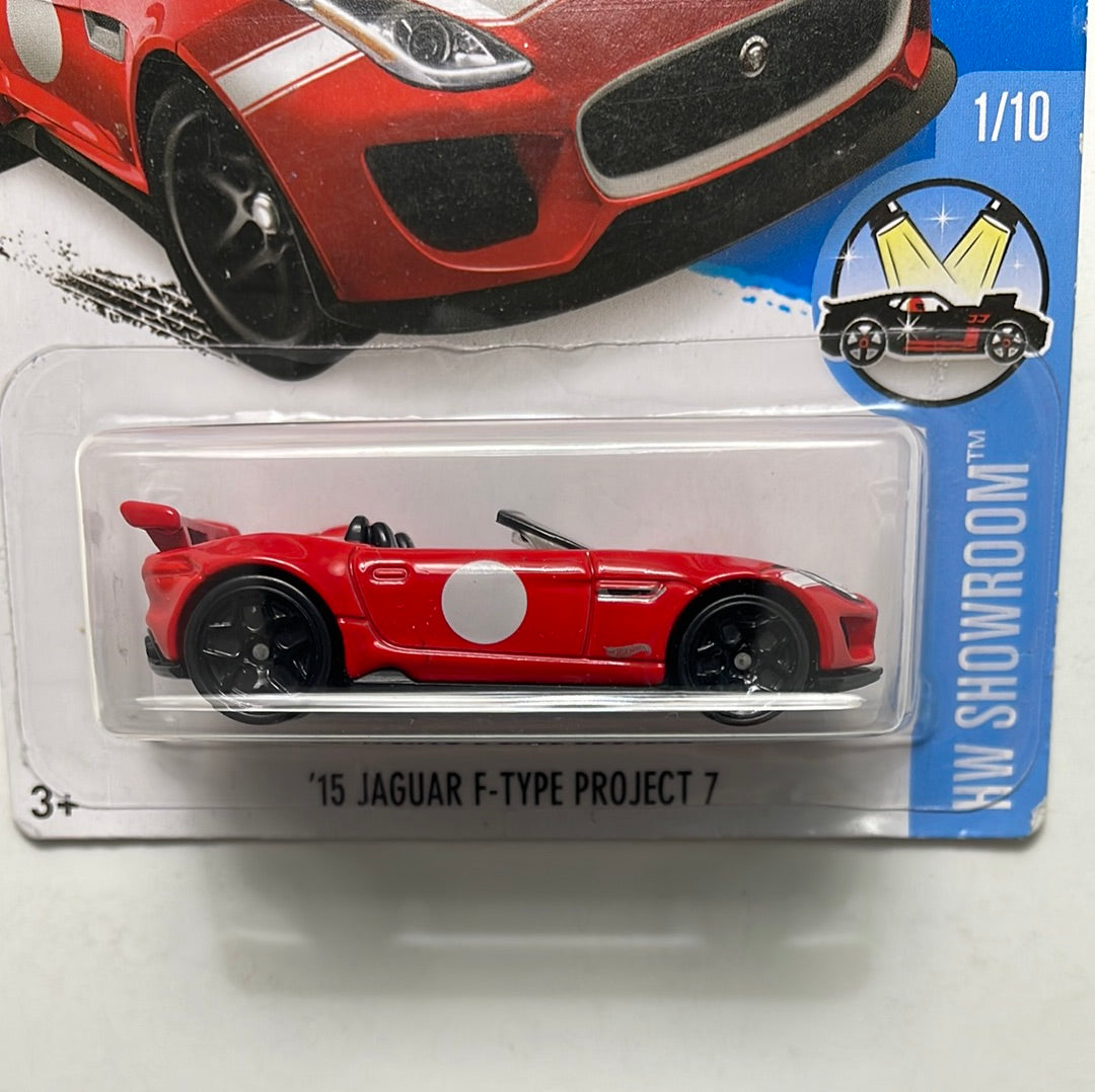Hot Wheels 1/64 '15 Jaguar F-Type Project 7 Red - Damaged Card