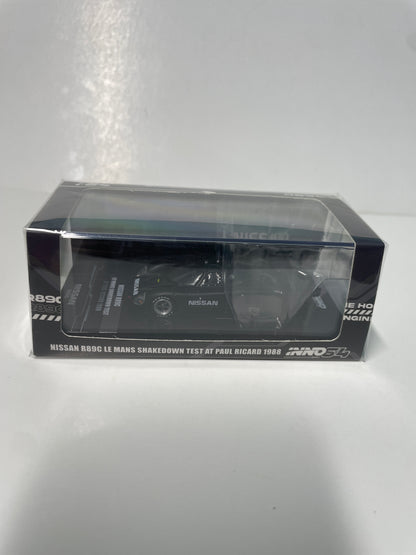 Inno64 1/64 Nissan R89C Le Mans Shakedown Test At Paul Ricard 1988 Black