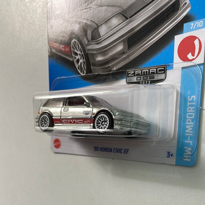 Hot Wheels 1/64 Zamac ‘90 Honda Civic EF Silver