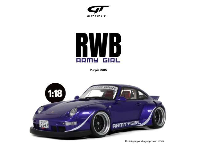 GT Spirit 1/18 2015 RWB Army Girl Resin Series Purple - GT562