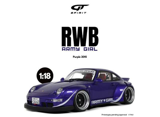 GT Spirit 1/18 2015 RWB Army Girl Resin Series Purple - GT562