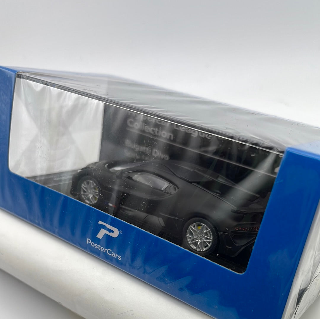 Postercars 1/64 n20 Hypercar League Collection Bugatti Divo Nocturne (Matt) Black