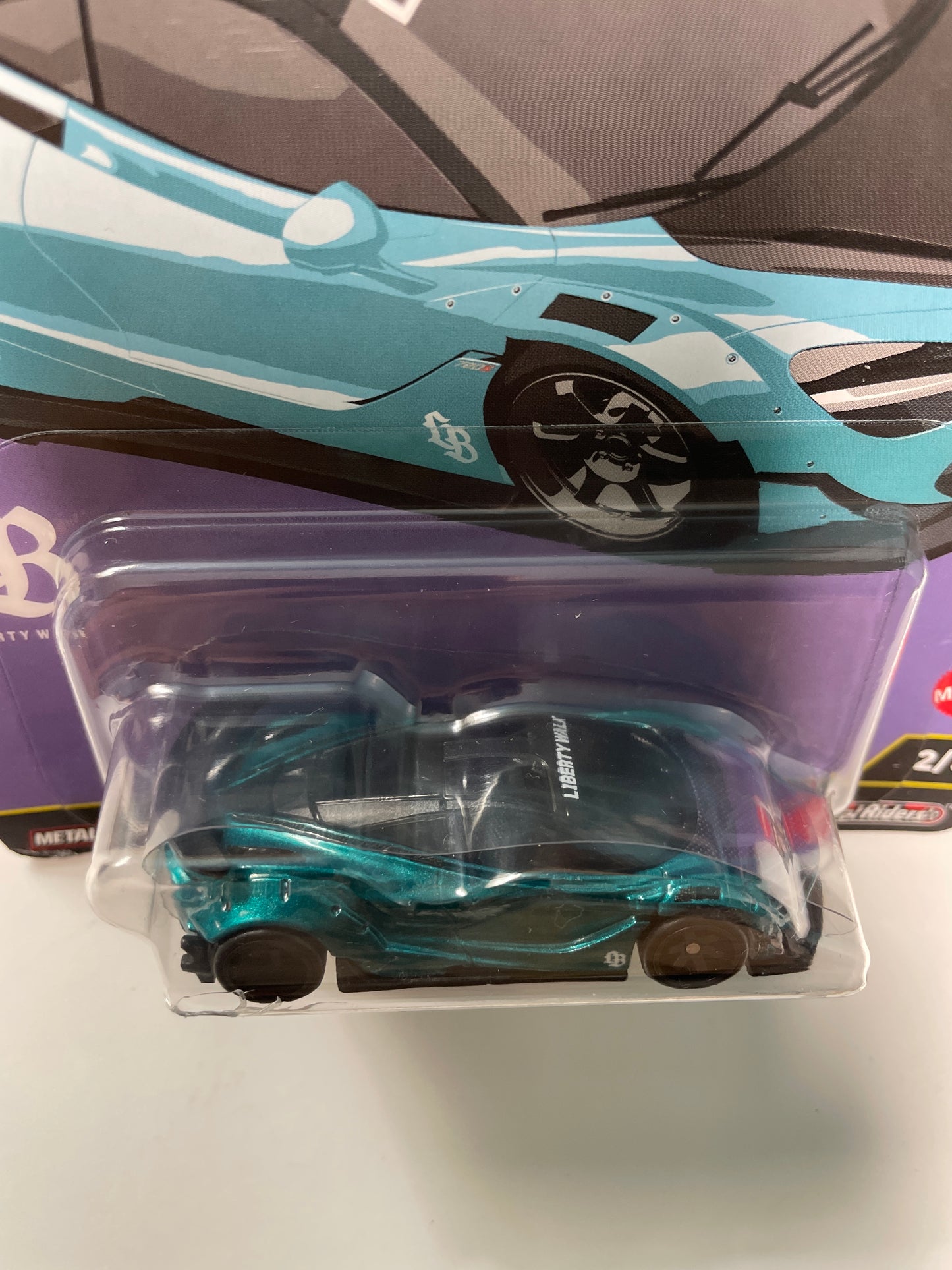 Hot Wheels 1/64 Car Culture Silhouettes LB-Works McLaren 720S Blue - JBK47 - Damaged Box