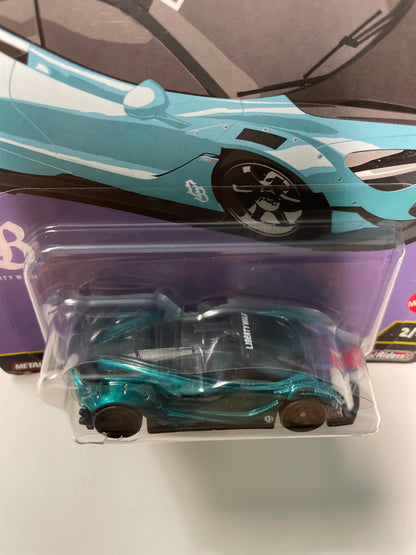 Hot Wheels 1/64 Car Culture Silhouettes LB-Works McLaren 720S Blue - JBK47 - Damaged Box