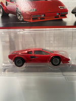 Hot Wheels 1/64 Premium Car Culture 2 Pack Lamborghini Countach LP5000 QV & Lancia Stratos Zero