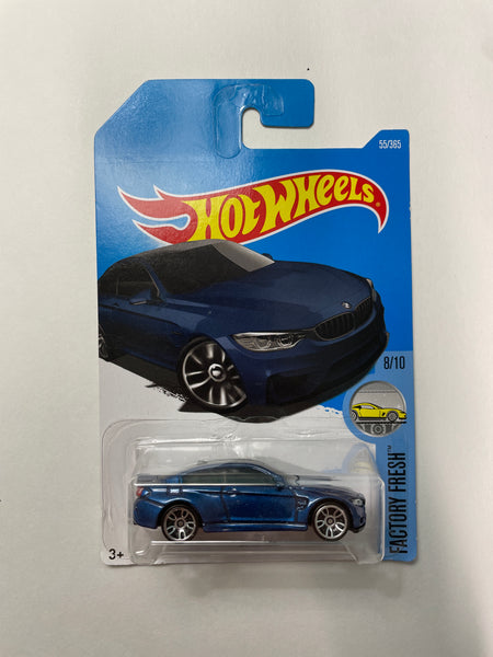 Hot Wheels 1/64 BMW M4 Blue - Damaged Card