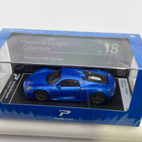 1/64 Postercars Hypercar League Collection Porsche 918 Spyder Sapphire Blue Metallic