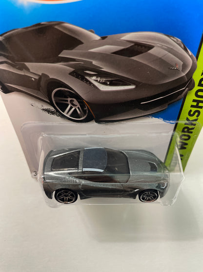 Hot Wheels 1/64 2014 Corvette Stingray Black - Damaged Box