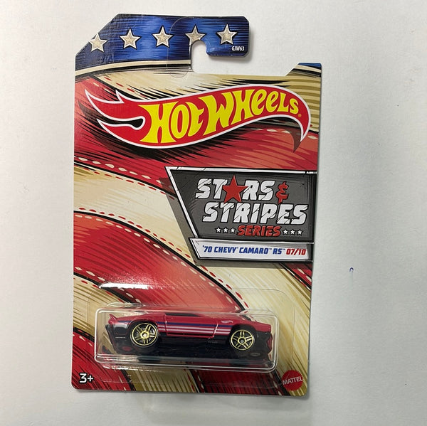 Hot Wheels 1/64 Stars & Stripes Series ‘70 Chevy Camaro RS Red