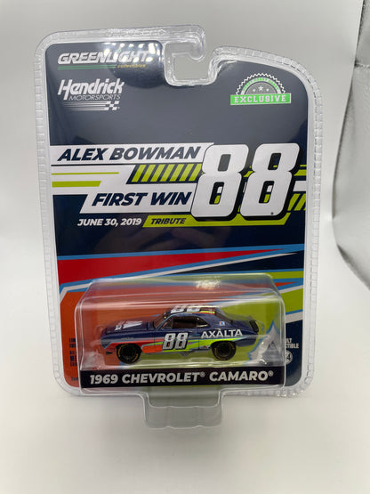 Greenlight 1/64 Hobby Exclusive Hendrick Motorsports Alex Bowman 88 1969 Chevrolet Camaro Blue
