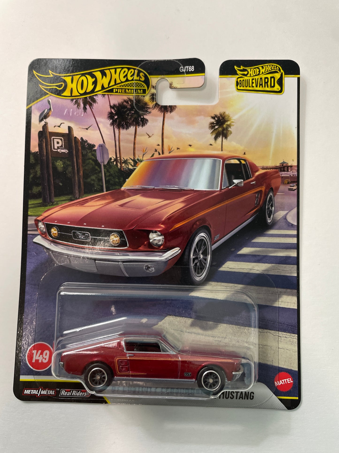 Hot Wheels 1/64 2026 Boulevard Mix G '67 Custom/ Personnalise Ford Mustang Red - JHW40