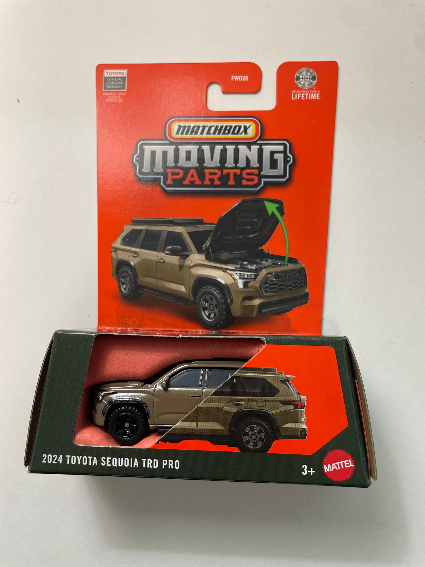 Matchbox 1/64 Moving Parts 2024 Toyota Sequoia TRD PRO Brown - JHV54