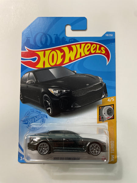 Hot Wheels 1/64 2019 Kia Stinger GT Black - Damaged Card