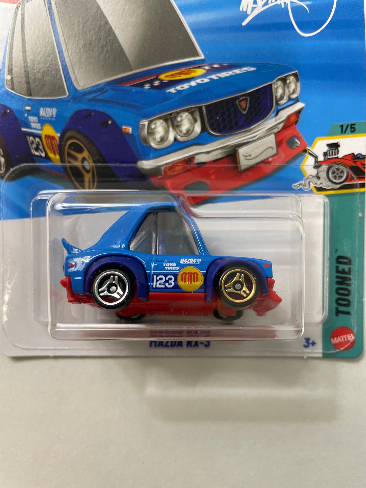 Hot Wheels 1/64 Mazda RX-3 Blue
