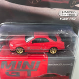 Mini GT 1/64 Nissan Skyline GT-R R34 Tommykaira R-z Red – Mijo Exclusives