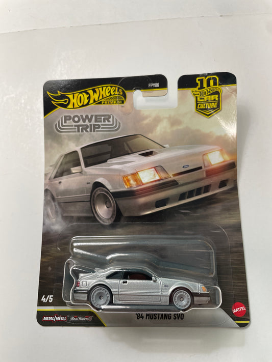 Hot Wheels 1/64 Car Culture 2026 Power Trip '84 Ford Mustang SVO Silver - JKF31 - Damaged Box