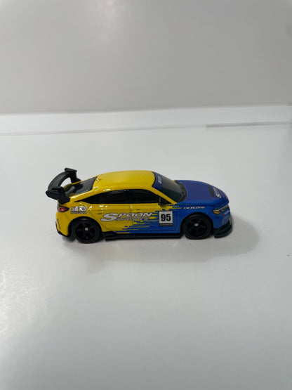 *Loose* Hot Wheels 1/64 Premium Car Culture 2 Pack Honda Civic Type R Yellow & Blue