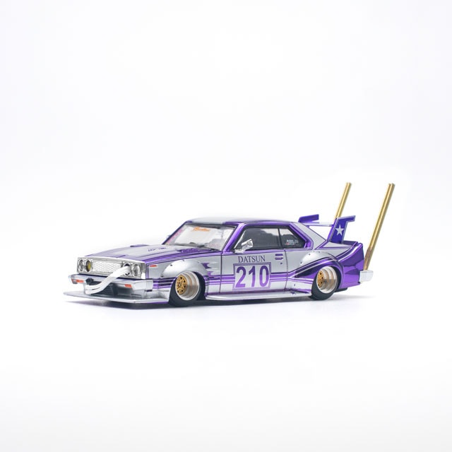 Pop Race 1/64 Nissan Skyline C210 Kaido Racer Bosozoku Style Purple
