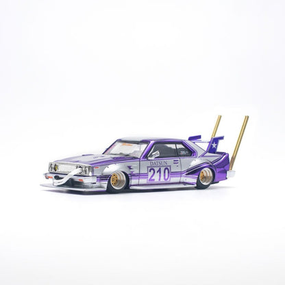 Pop Race 1/64 Nissan Skyline C210 Kaido Racer Bosozoku Style Purple
