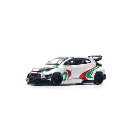 Pop Race 1/64 Toyota Pandem Gr Yaris Rally Livery White - PR64-136
