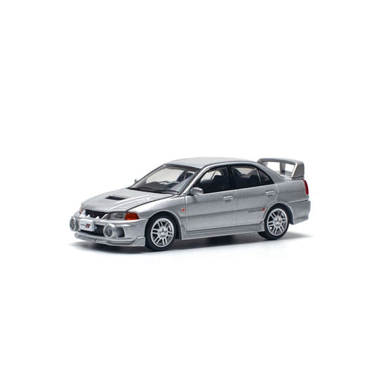 Pop Race 1/64 Mitsubishi Lancer Evolution IV Silver