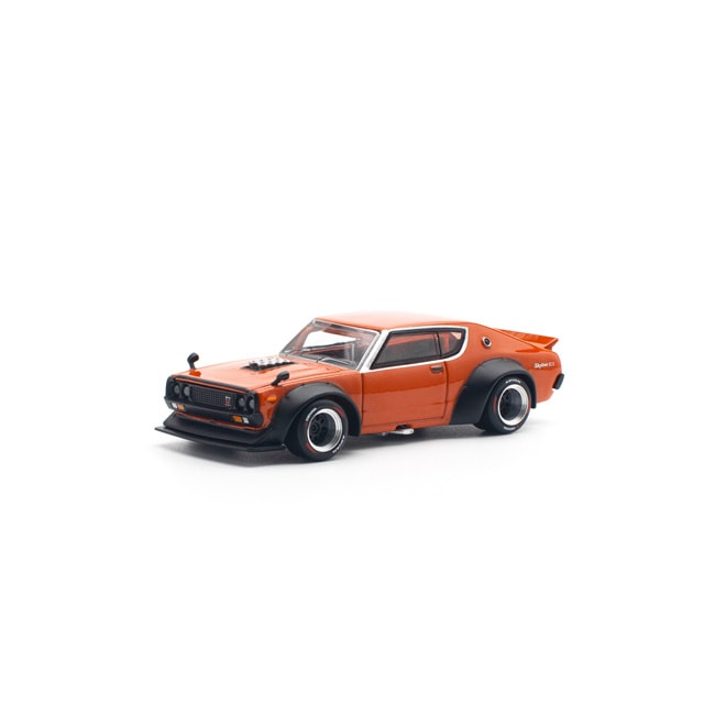 Pop Race 1/64 Nissan Skyline GT-R V8 Drift (Kenmeri) Orange - PR64-173