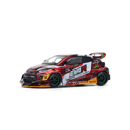 Pop Race 1/64 EVA RT Production Model-02 Goodride GR Toyota Yaris Red - PR64-0126
