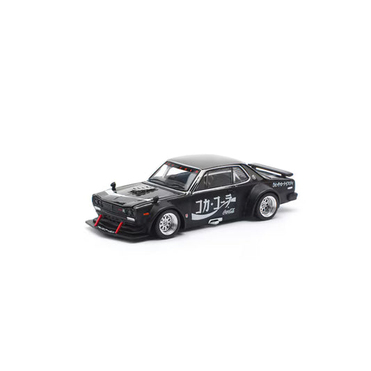 Pop Race 1/64 Nissan Skyline GT-R V8 Drift (Hakosuka) JP Coca-Cola Zero Sugar Black - PR64-0161