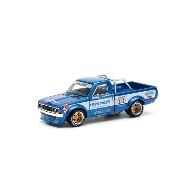 Pop Race 1/64 Pandem Datsun 620 Blue New Tooling - PR64-0217