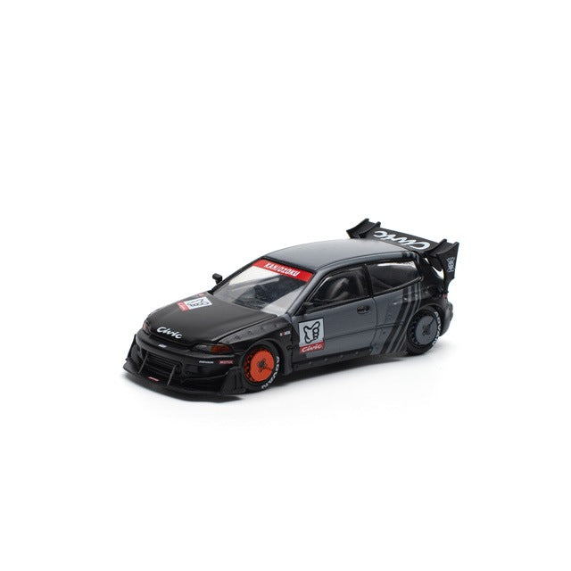 Pop Race 1/64 Pandem Honda Civic EG6 Black - PR64-0163