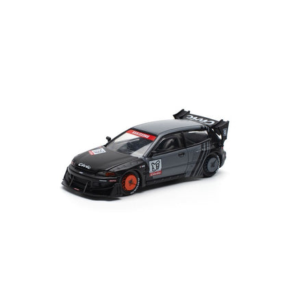 Pop Race 1/64 Pandem Honda Civic EG6 Black - PR64-0163