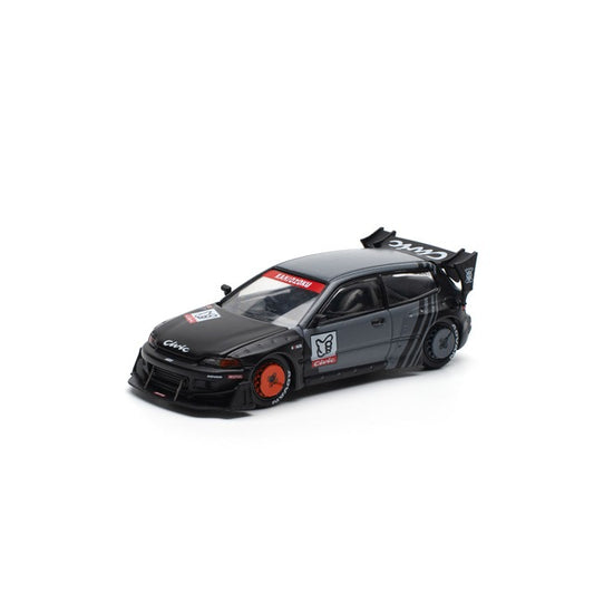 Pop Race 1/64 Pandem Honda Civic EG6 Black - PR64-0163