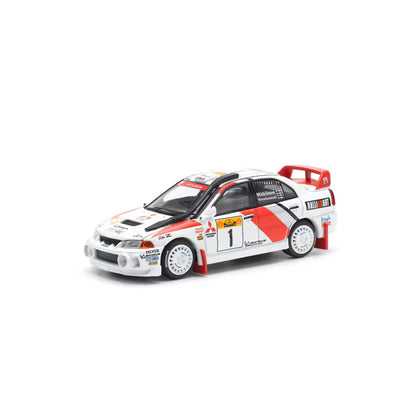 Pop Race 1/64 Mitsubushi Lancer Evolution IV Safari Rally Kenya 1998 #1 White & Red - PR64-0231