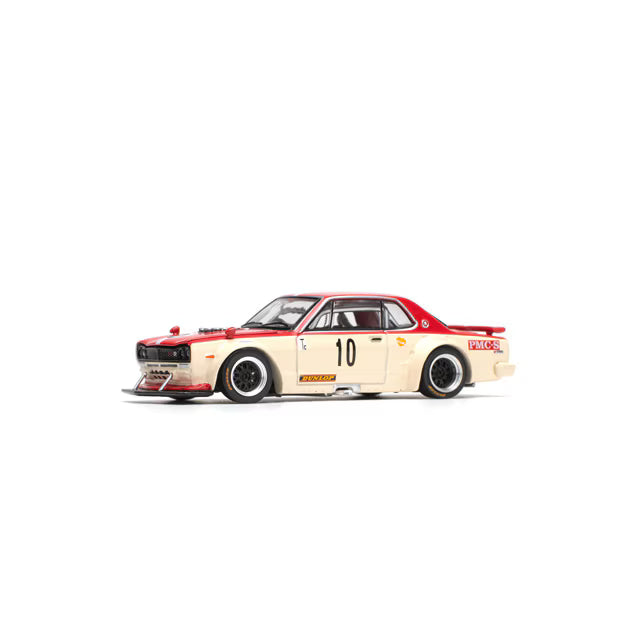 Pop Race 1/64 Nissan Skyline GT-R V8 Drift Hakosuka Watanabe Red - PR64-0075