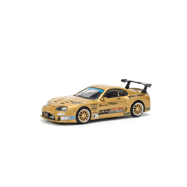 Pop Race 1/64 Top Secret GT300 Toyota Supra Gold - PR64-229