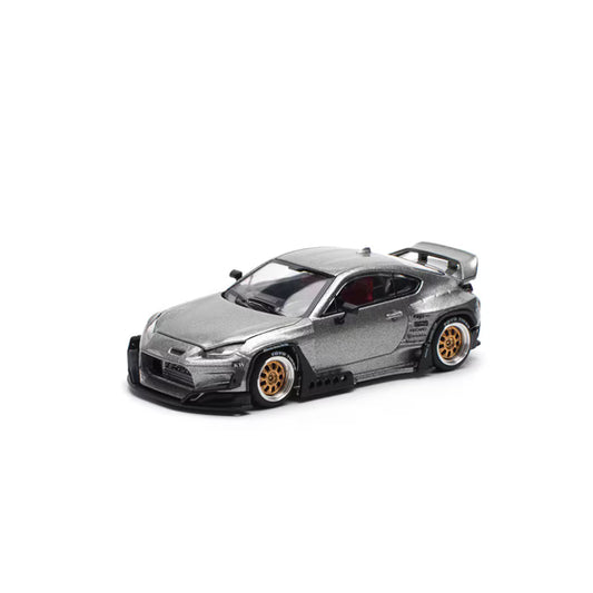 Pop Race 1/64 Toyota Pandem GR 86 Silver - PR64-0235