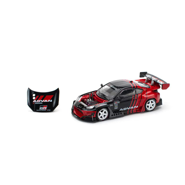 Pop Race 1/64 Pandem GR Toyota 86 Advan Red & Black - PR64-0228
